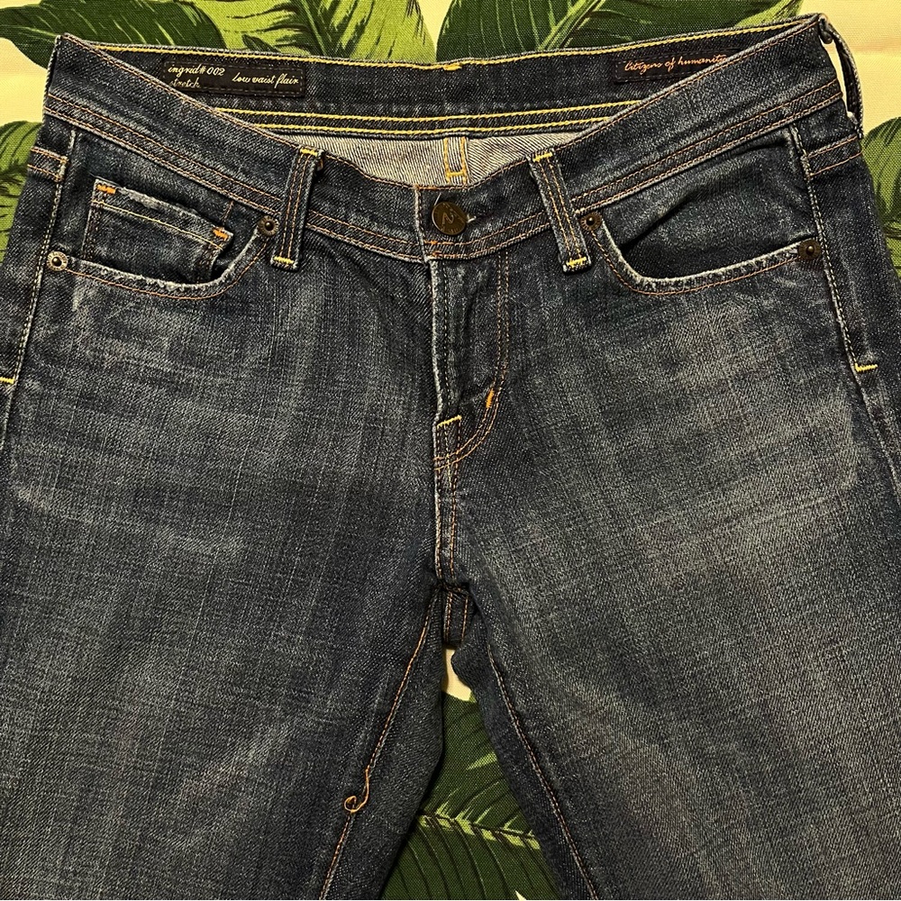 EUC Vintage Citizen of Humanity Low Waist Flair Ingrid #002 Stretch Jeans - Picture 2 of 9